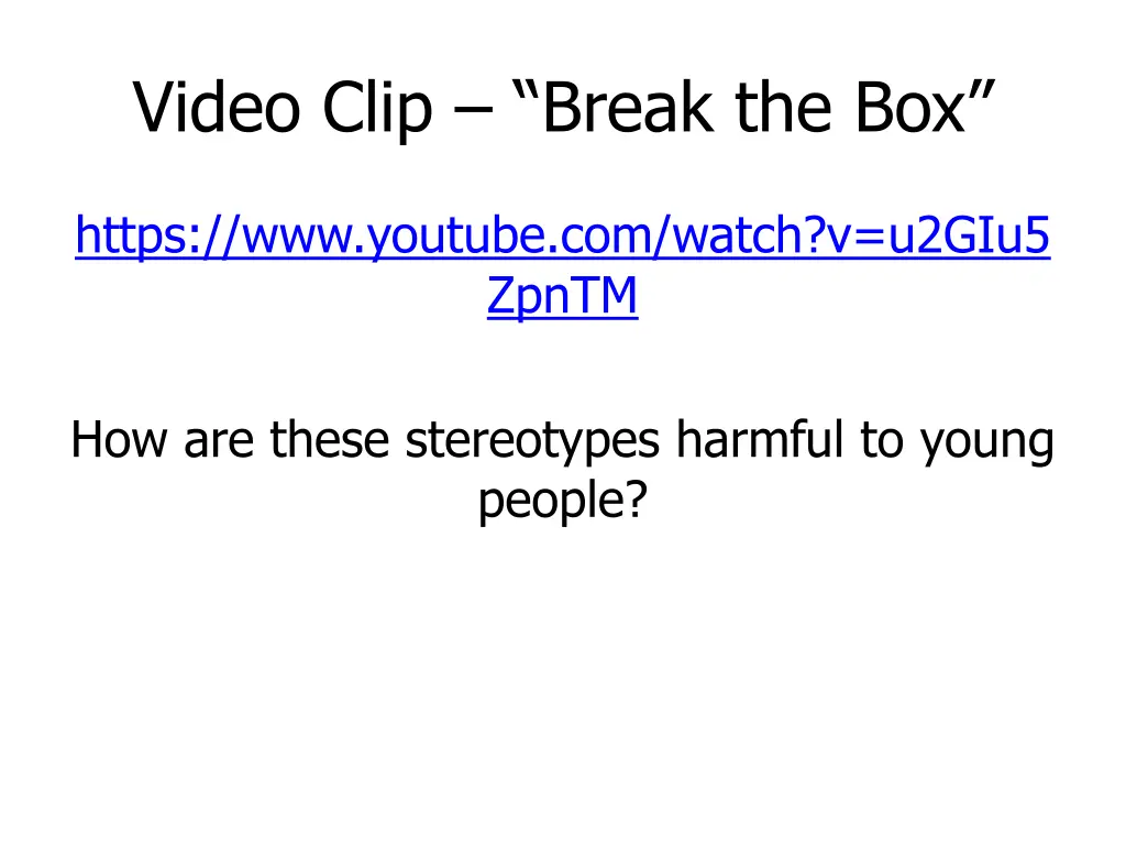 video clip break the box