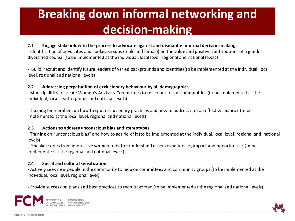 breaking down informal networking and decision