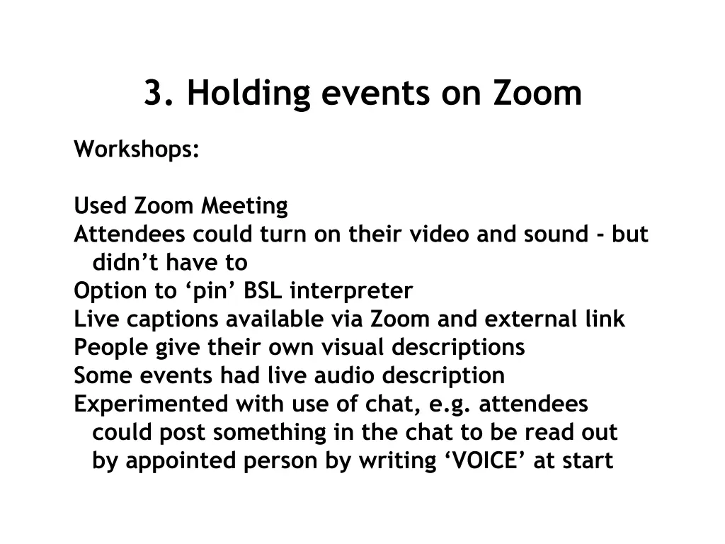 3 holding events on zoom 2