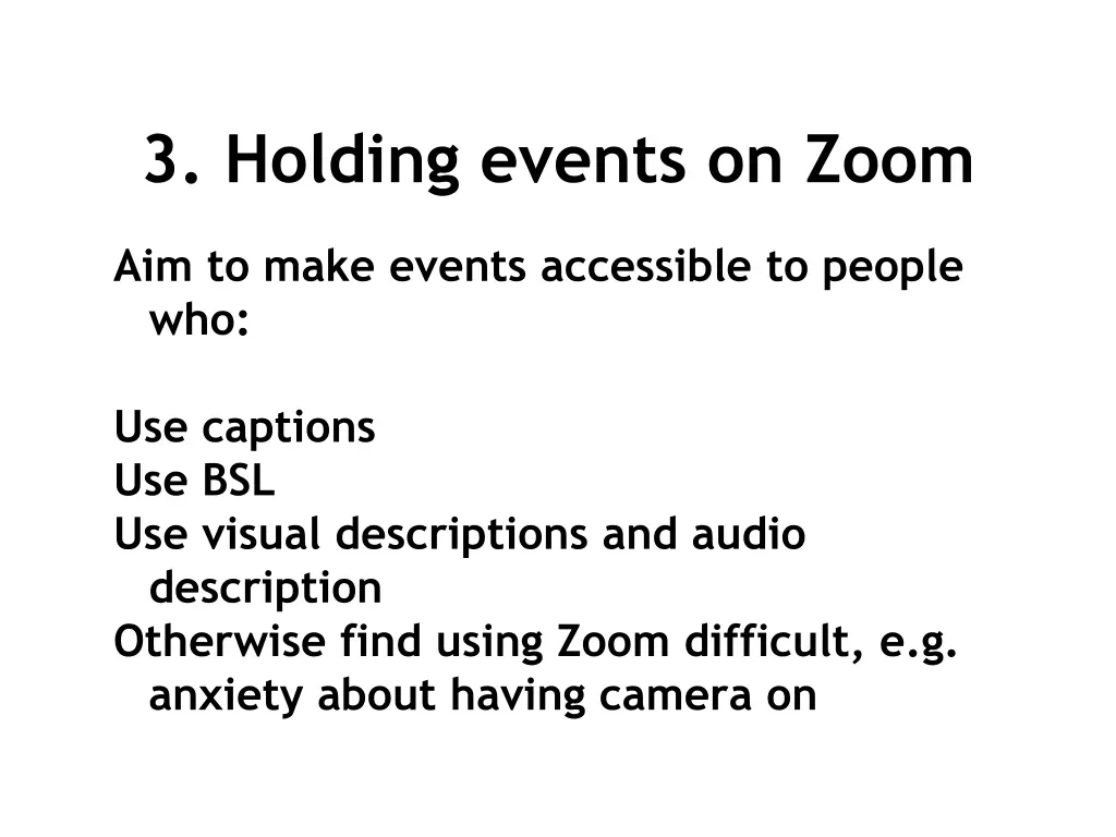 3 holding events on zoom