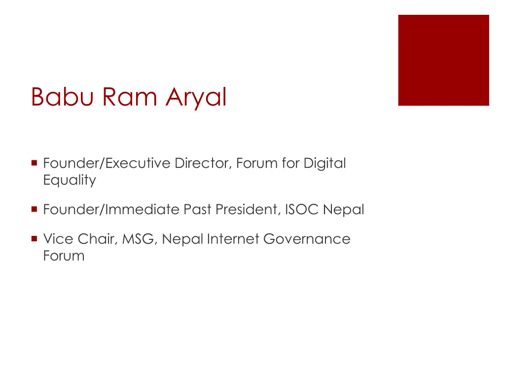 babu ram aryal