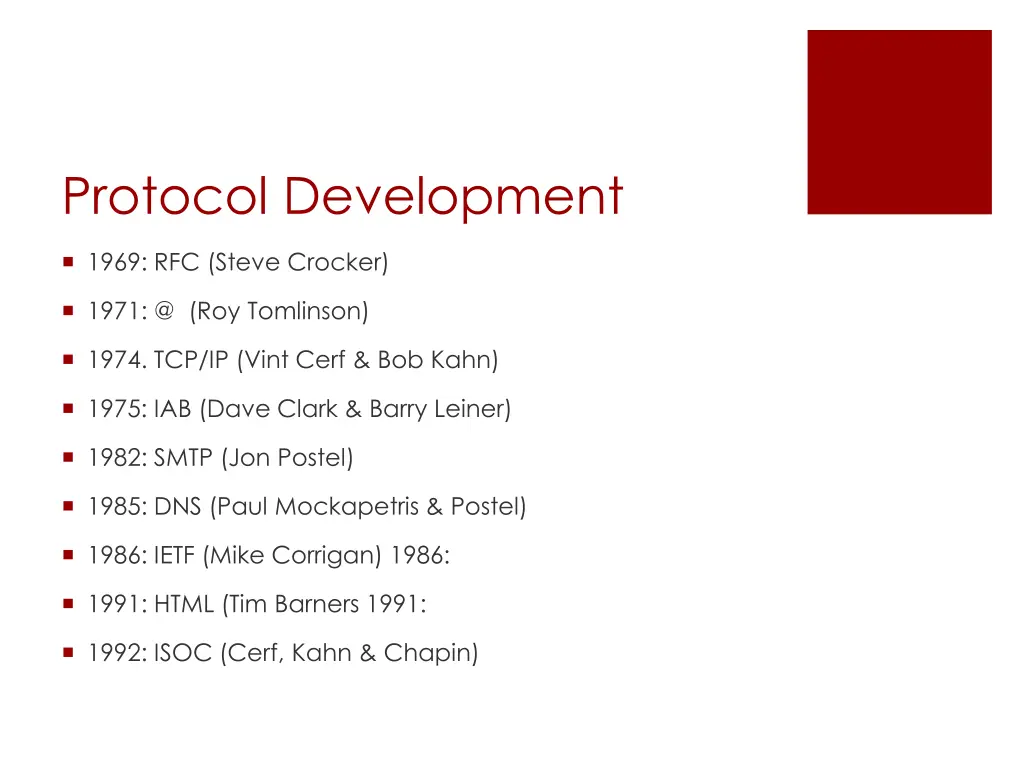 protocol development