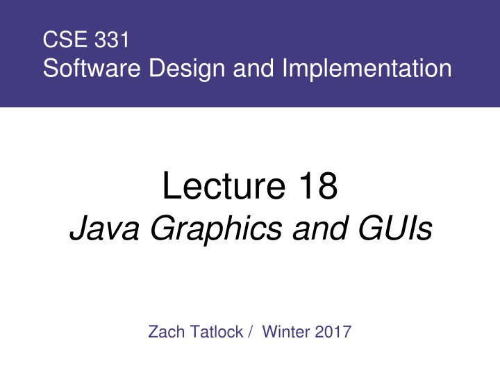 cse 331 software design and implementation
