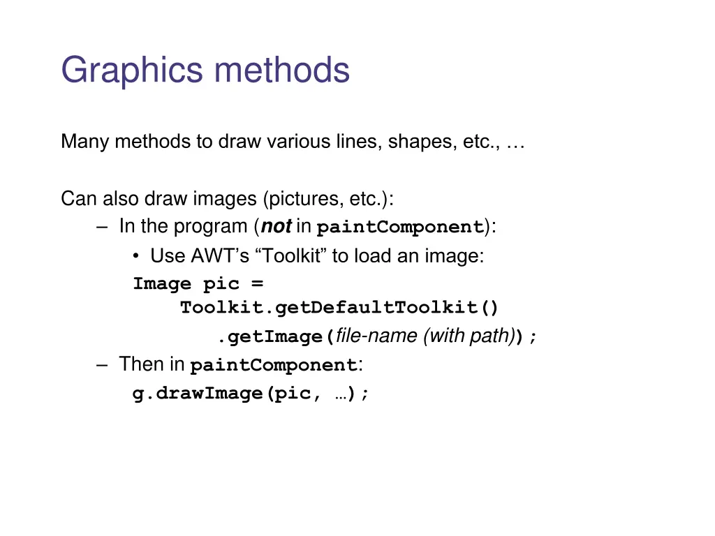 graphics methods