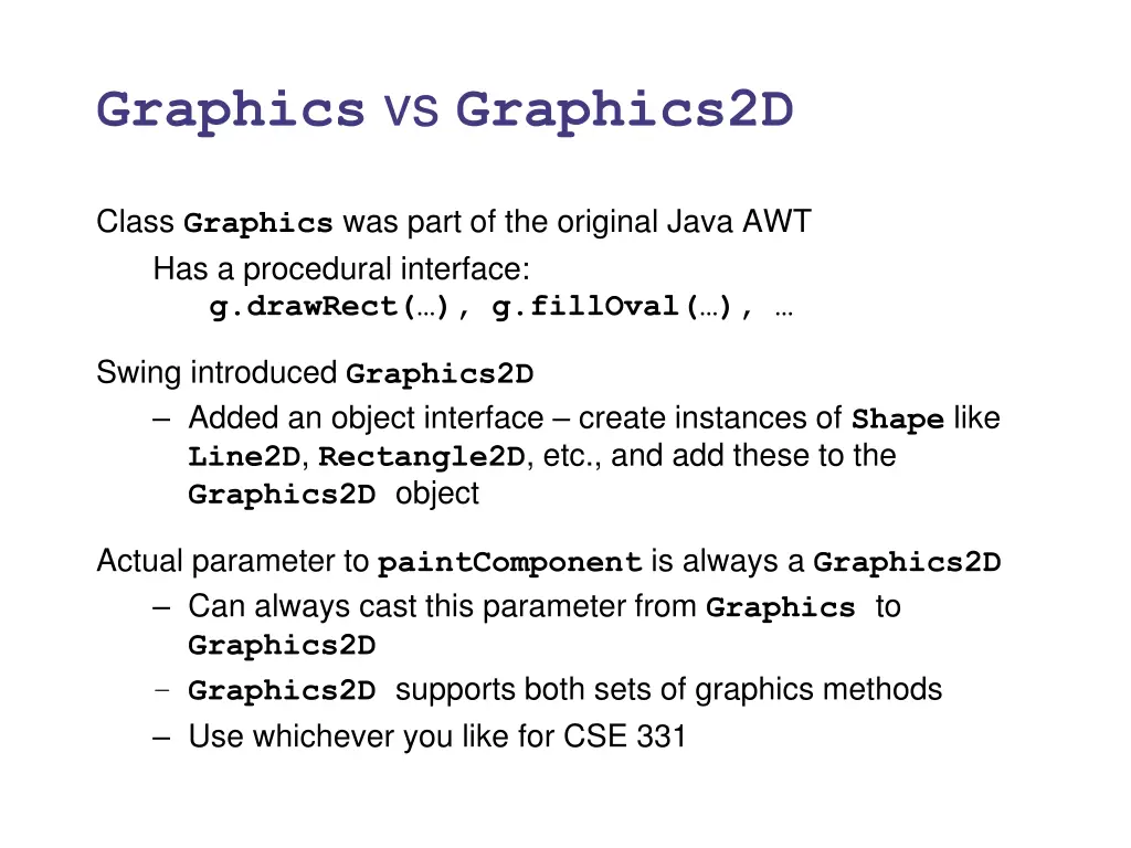 graphics vs graphics2d