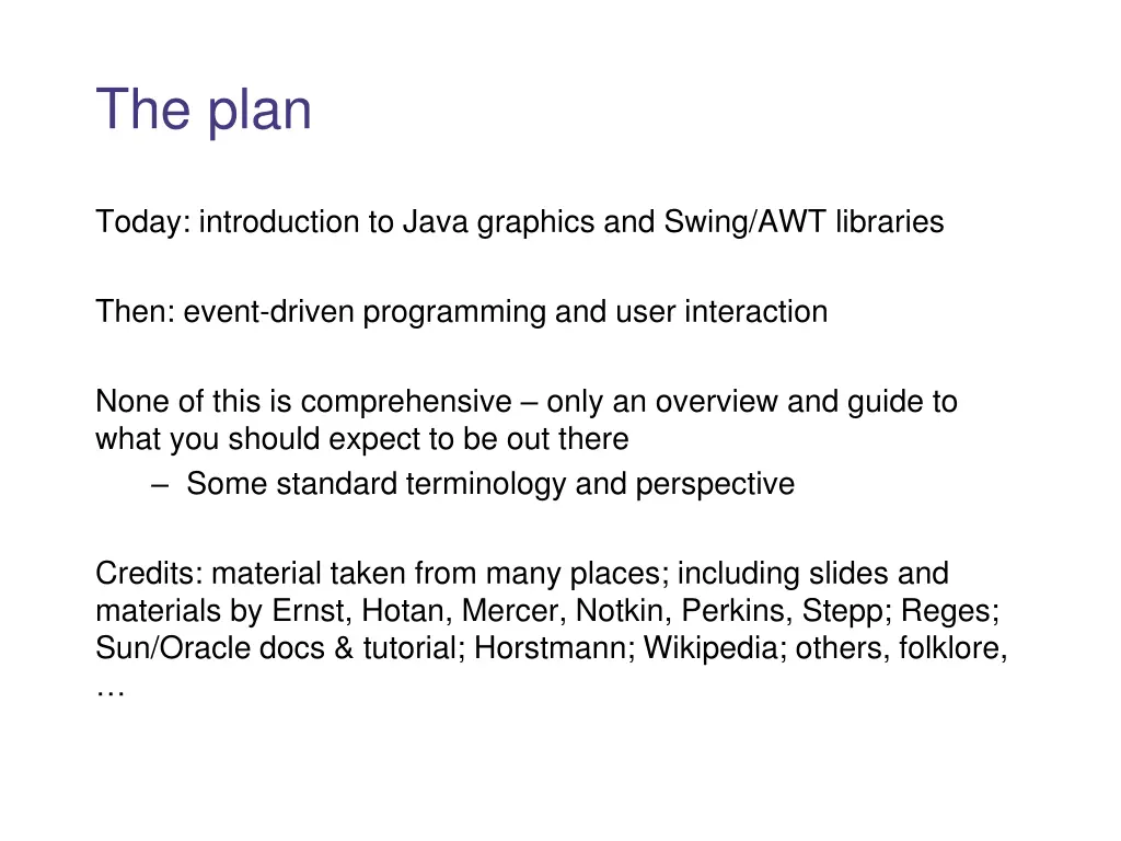 the plan
