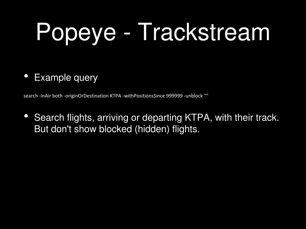 popeye trackstream