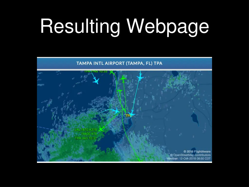 resulting webpage