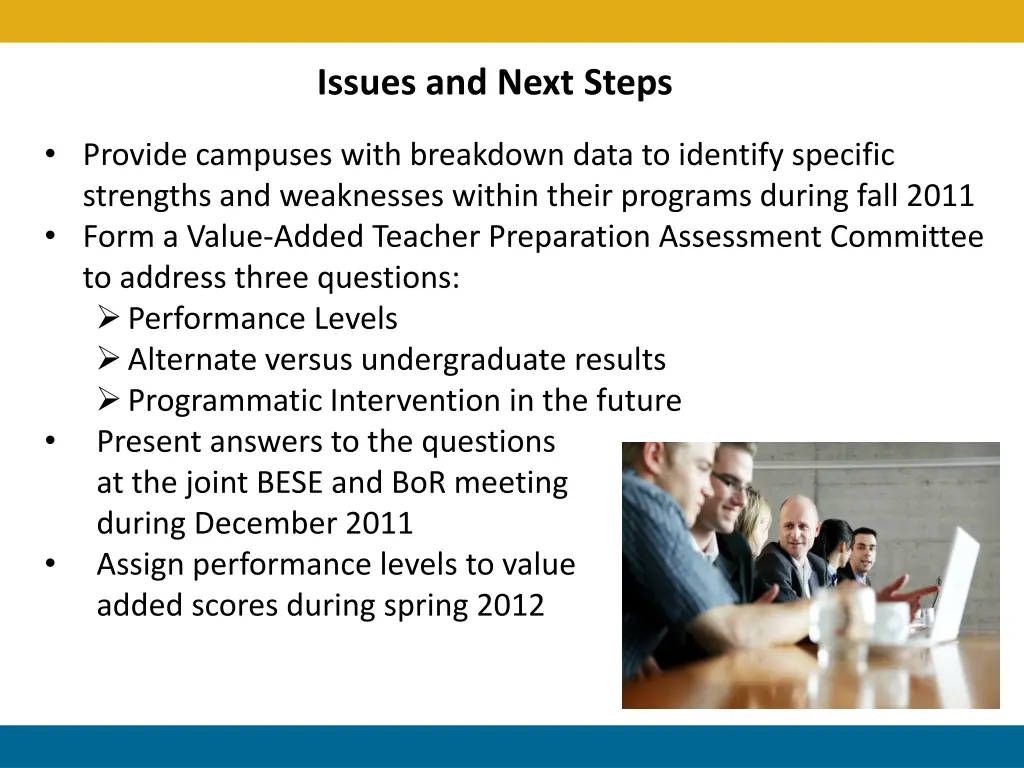 issues and next steps