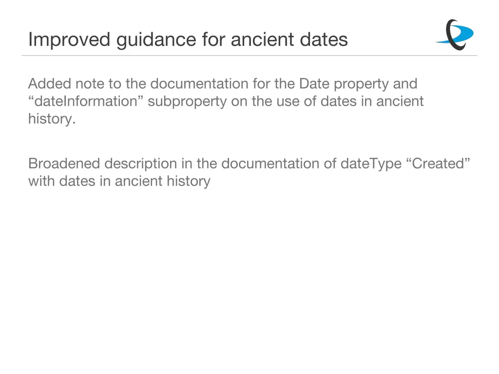 improved guidance for ancient dates