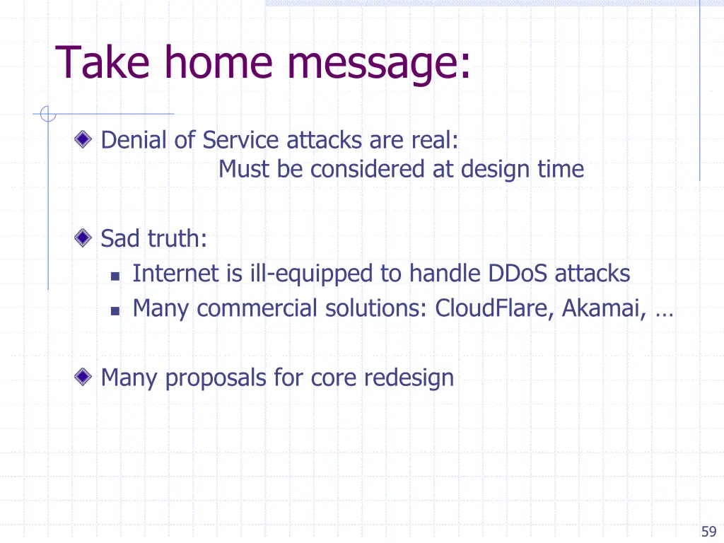 take home message