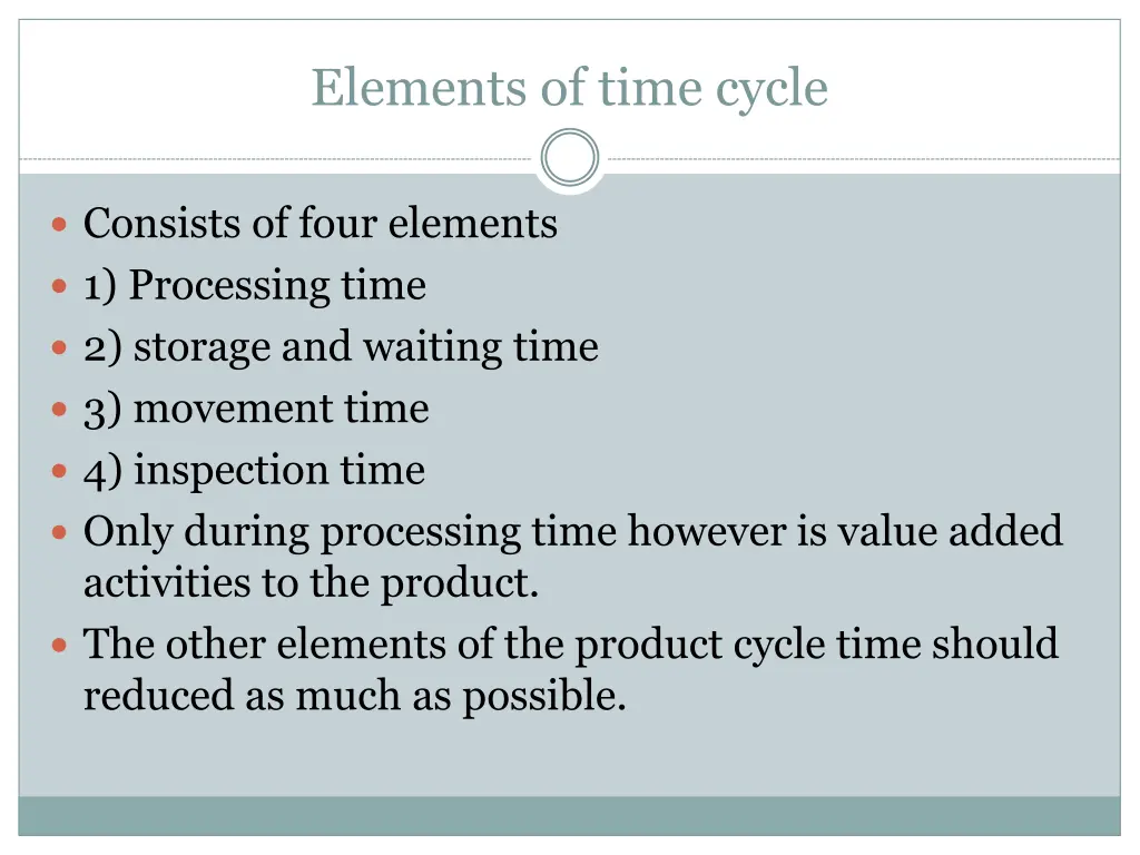 elements of time cycle