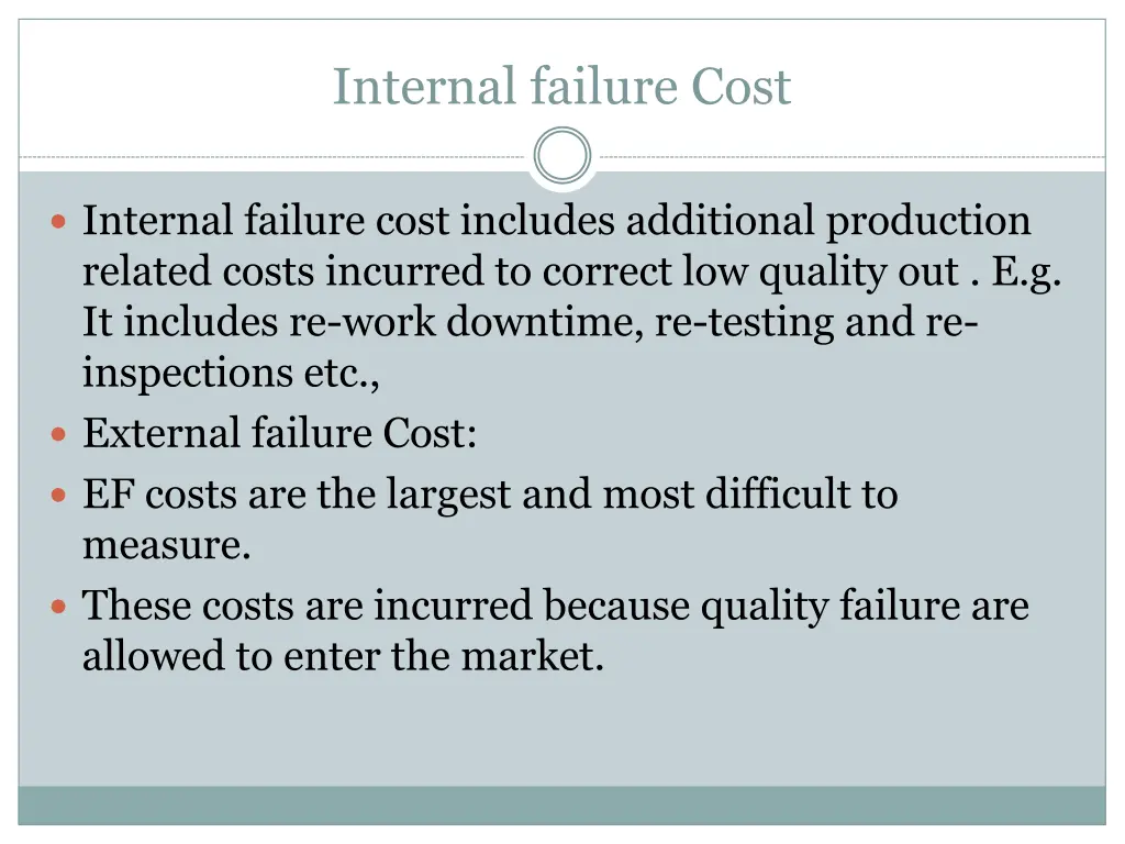 internal failure cost