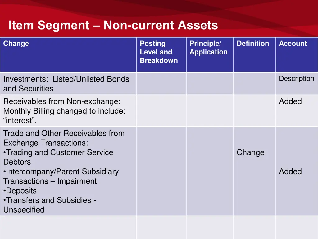 item segment non current assets