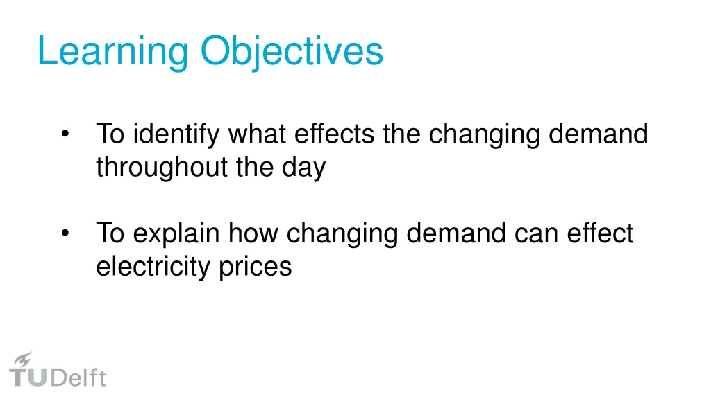 learning objectives