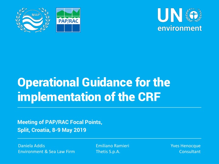 operational guidance for the implementation