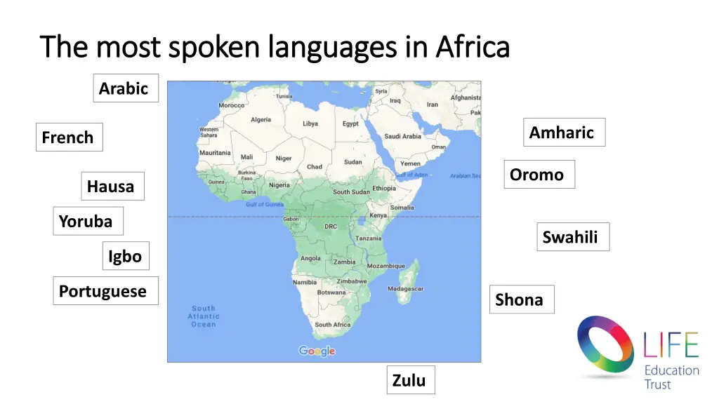 the most spoken languages in africa the most