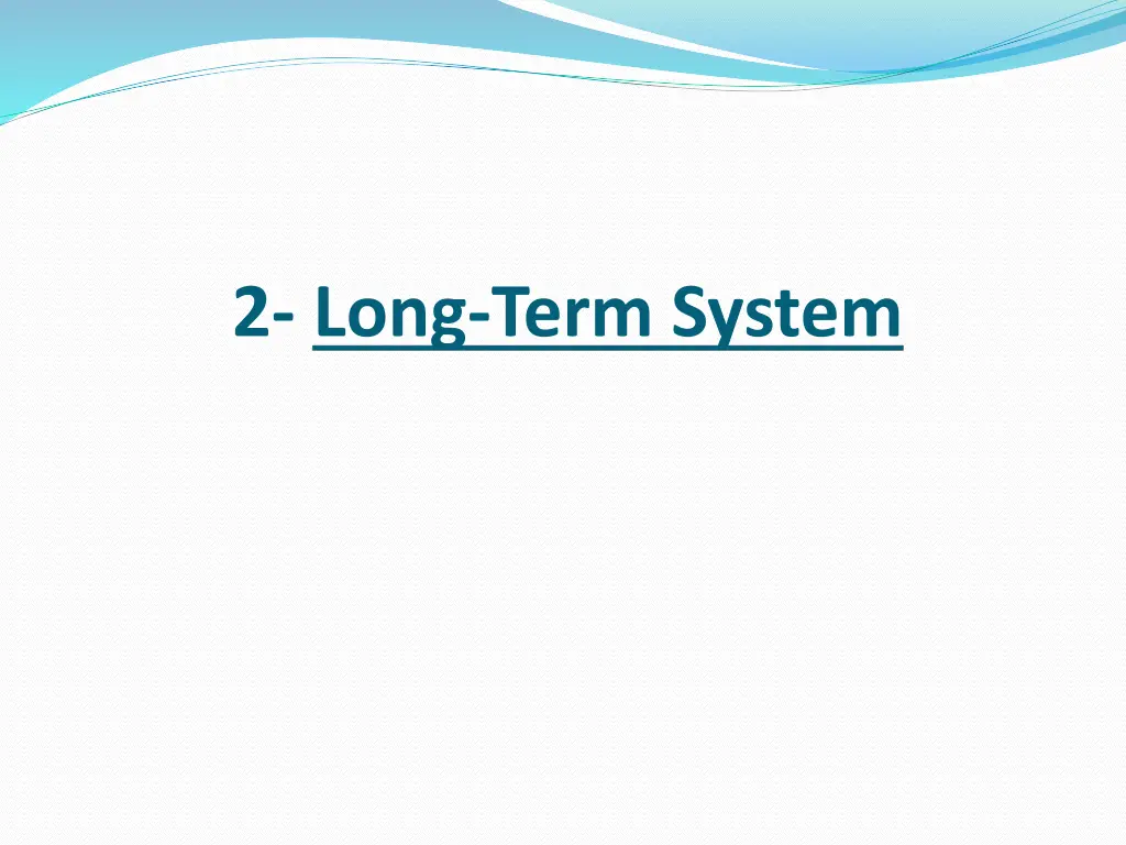 2 long term system