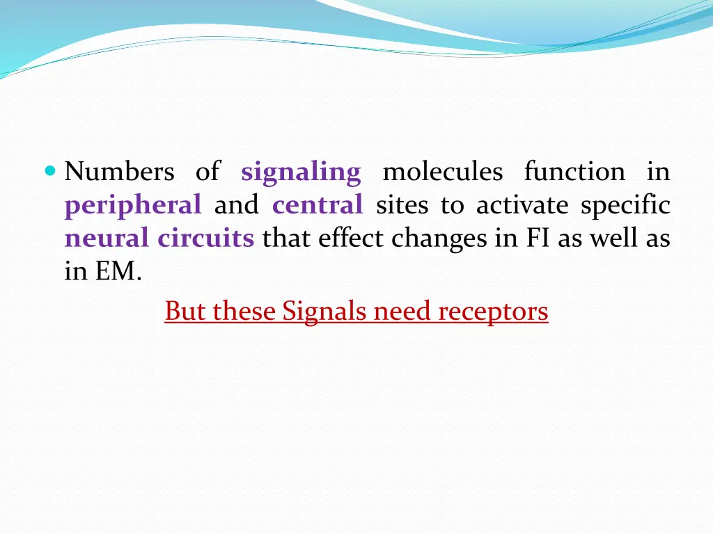 numbers of signaling molecules function