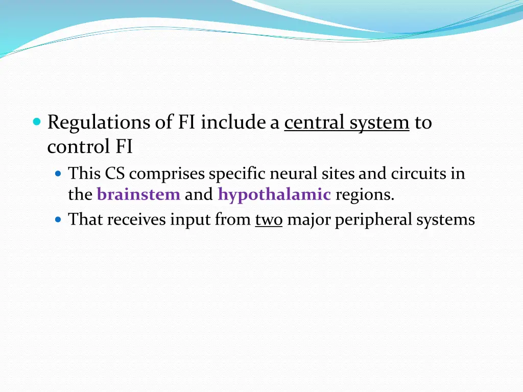 regulations of fi include a central system