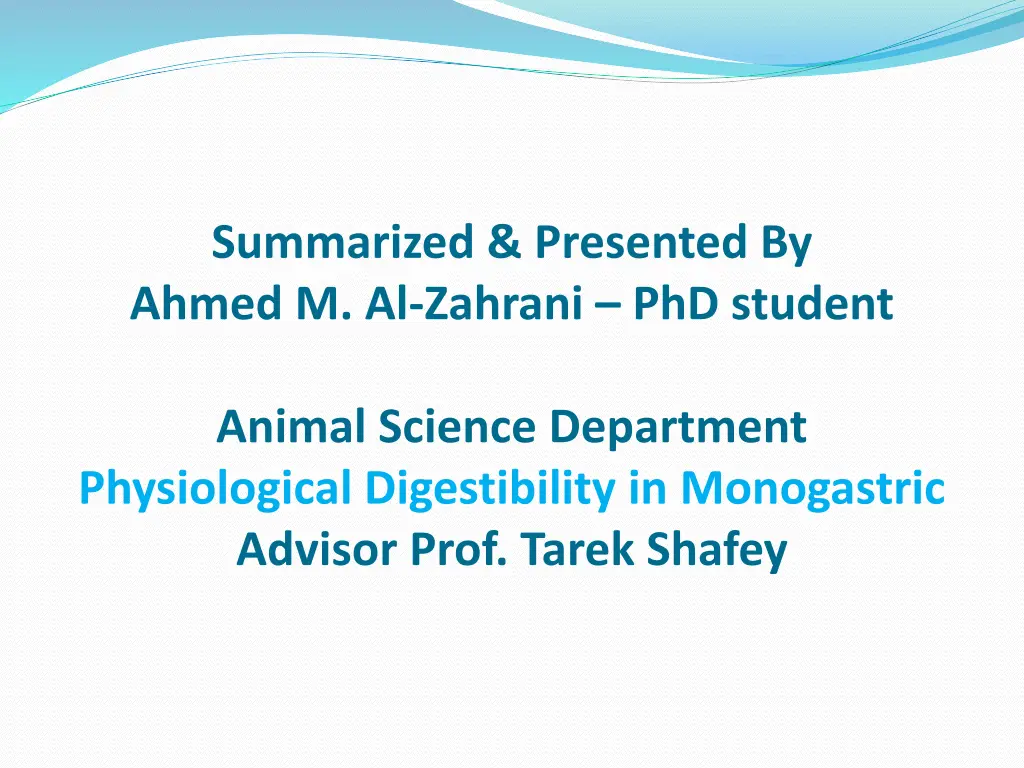 summarized presented by ahmed m al zahrani
