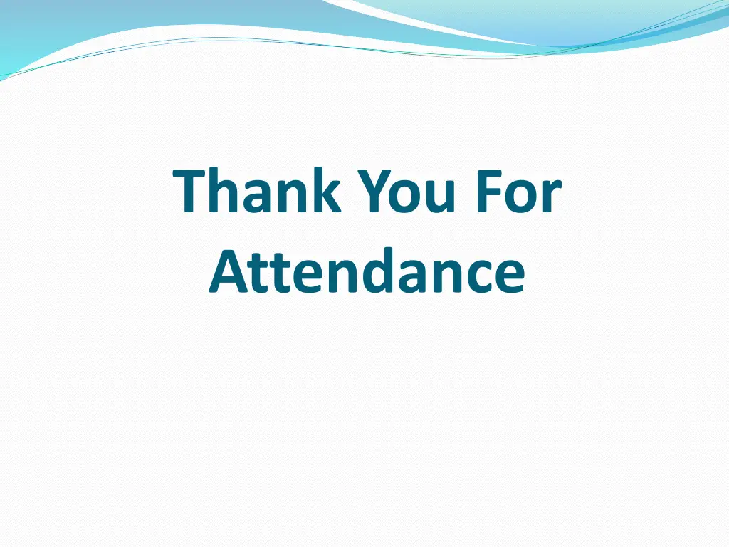 thank you for attendance