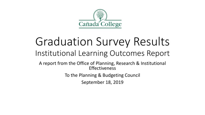 graduation survey results institutional learning