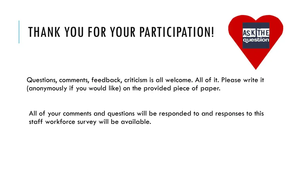 thank you for your participation