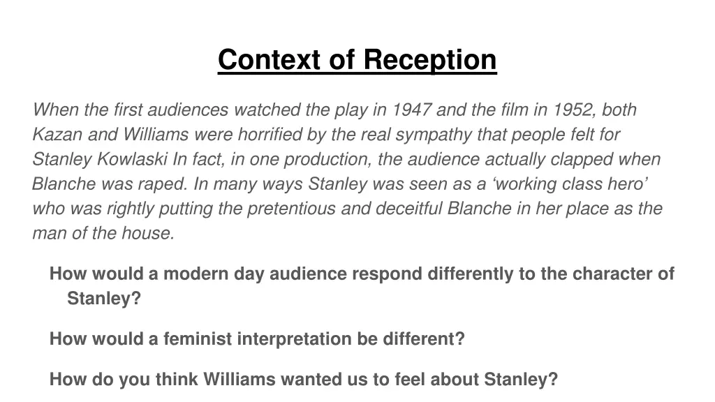 context of reception