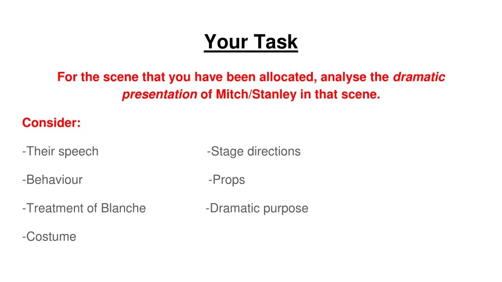 your task