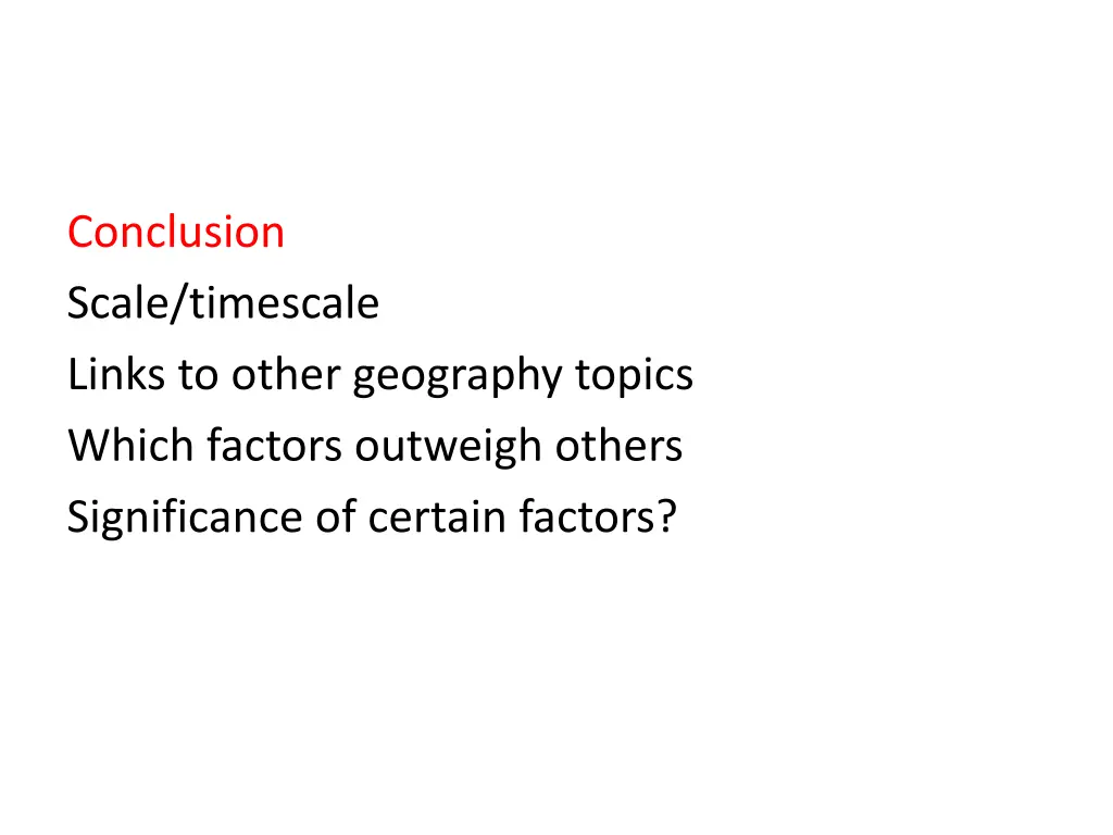 conclusion scale timescale links to other