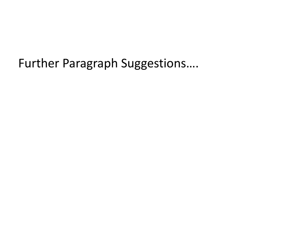 further paragraph suggestions