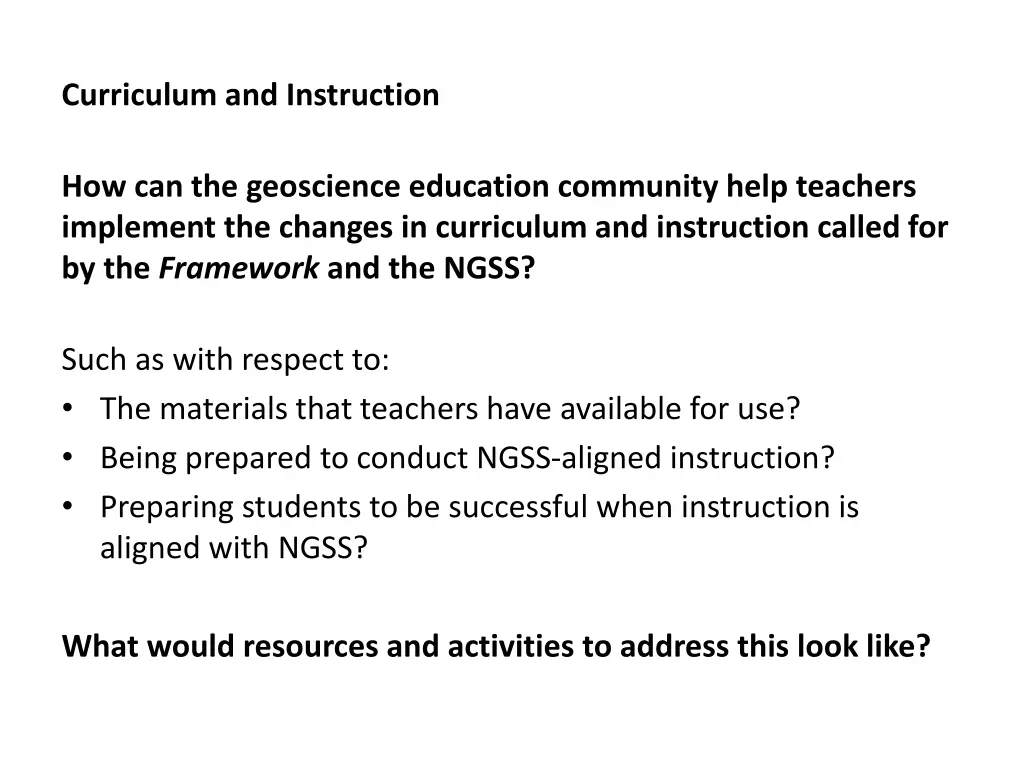 curriculum and instruction 3