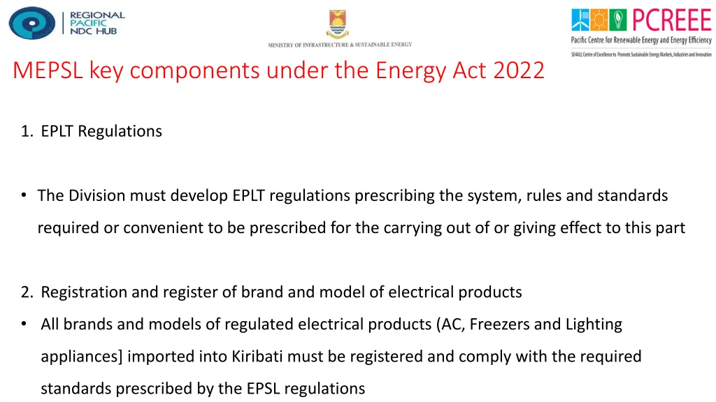 mepsl key components under the energy act 2022