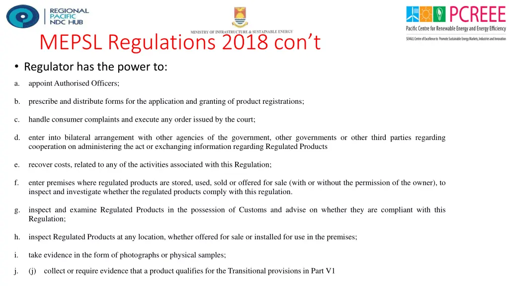 mepsl regulations 2018 con t regulator