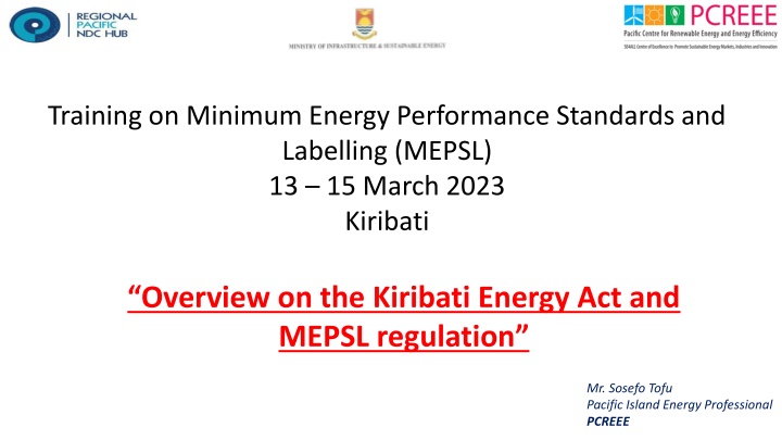 training on minimum energy performance standards