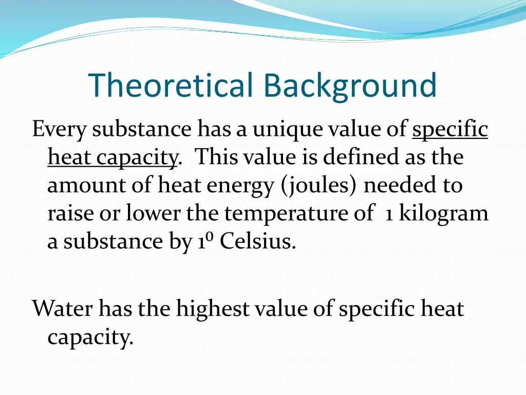 theoretical background