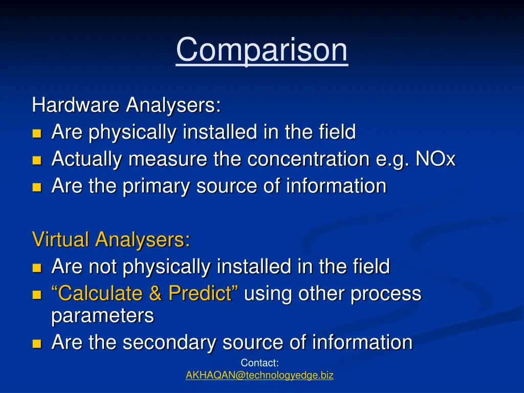 comparison