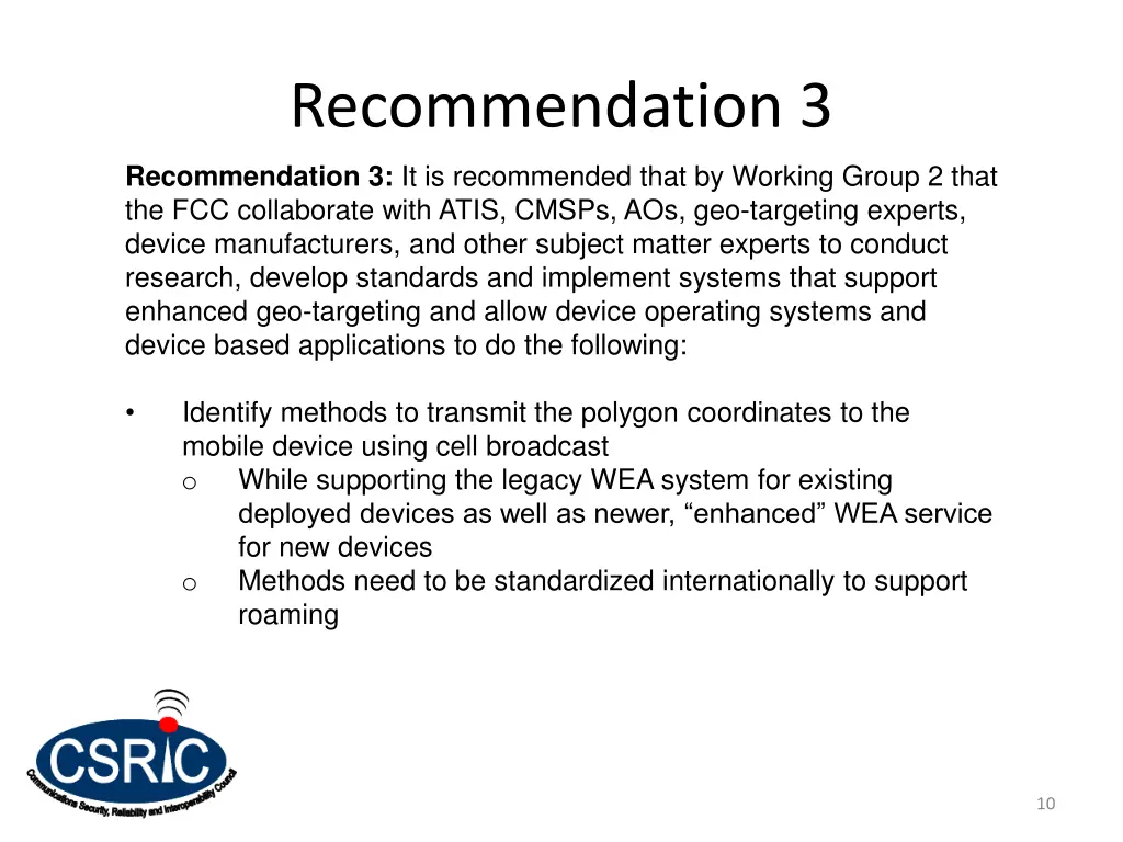 recommendation 3