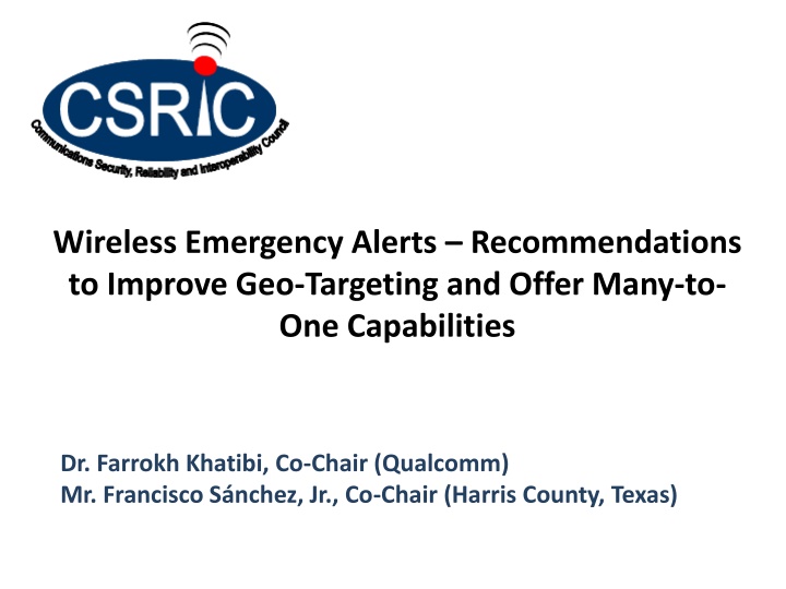 wireless emergency alerts recommendations