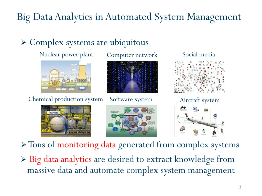 big data analytics in automated system management