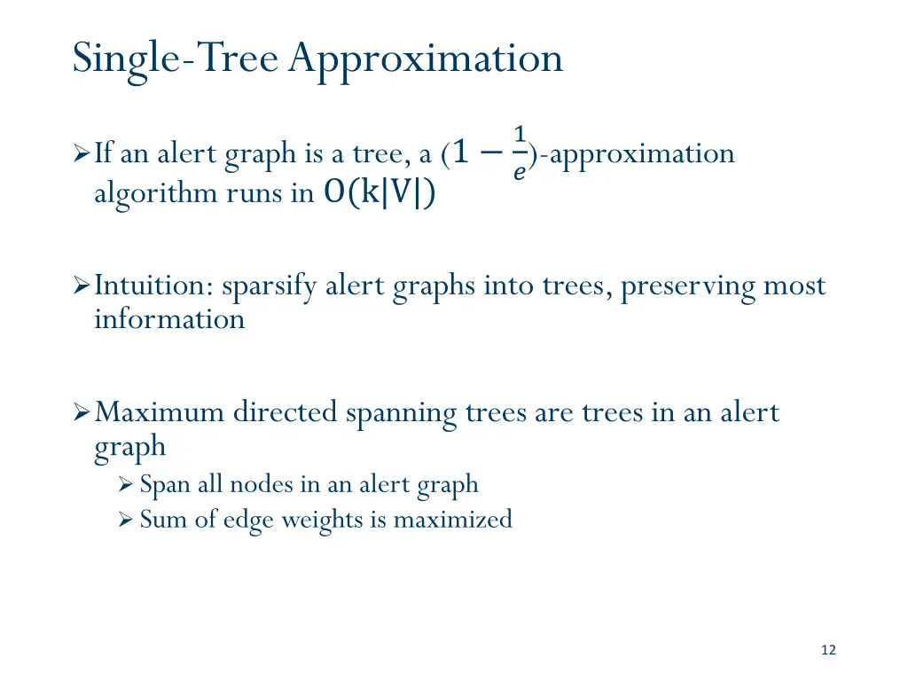 single tree approximation