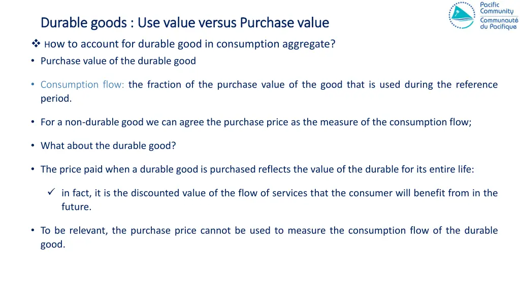 durable goods use value versus purchase value