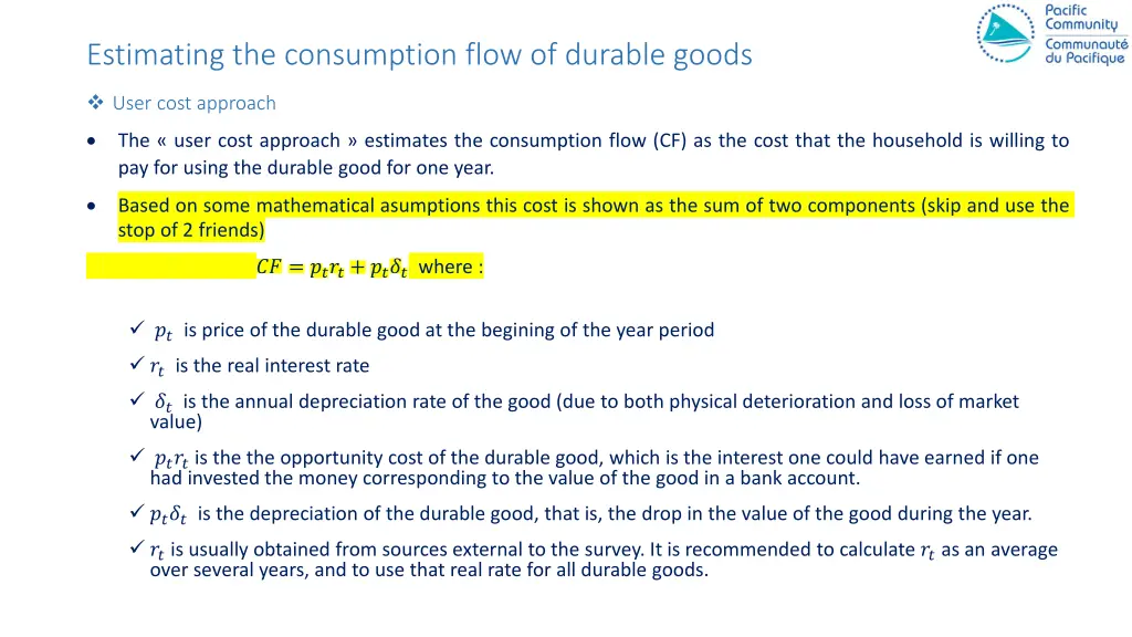 estimating the consumption flow of durable goods 3