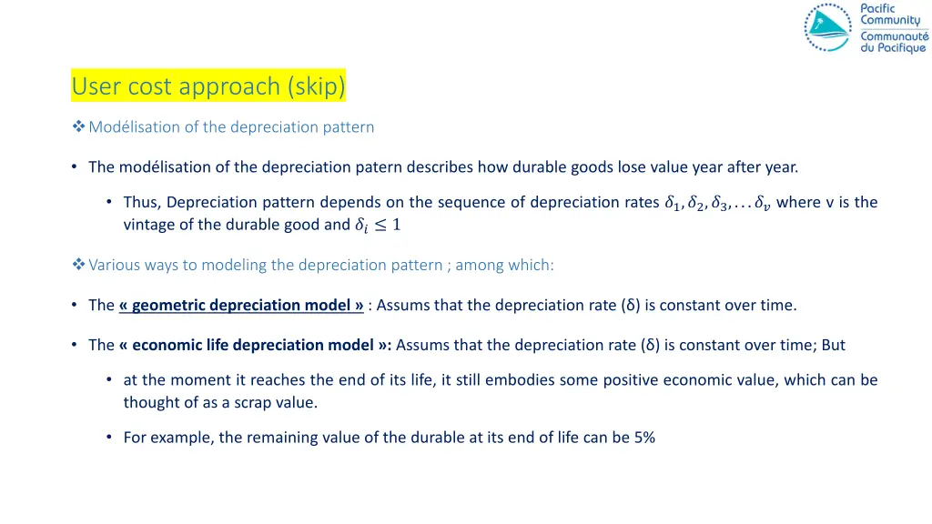 user cost approach skip
