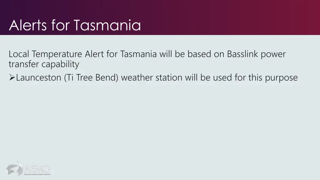 alerts for tasmania