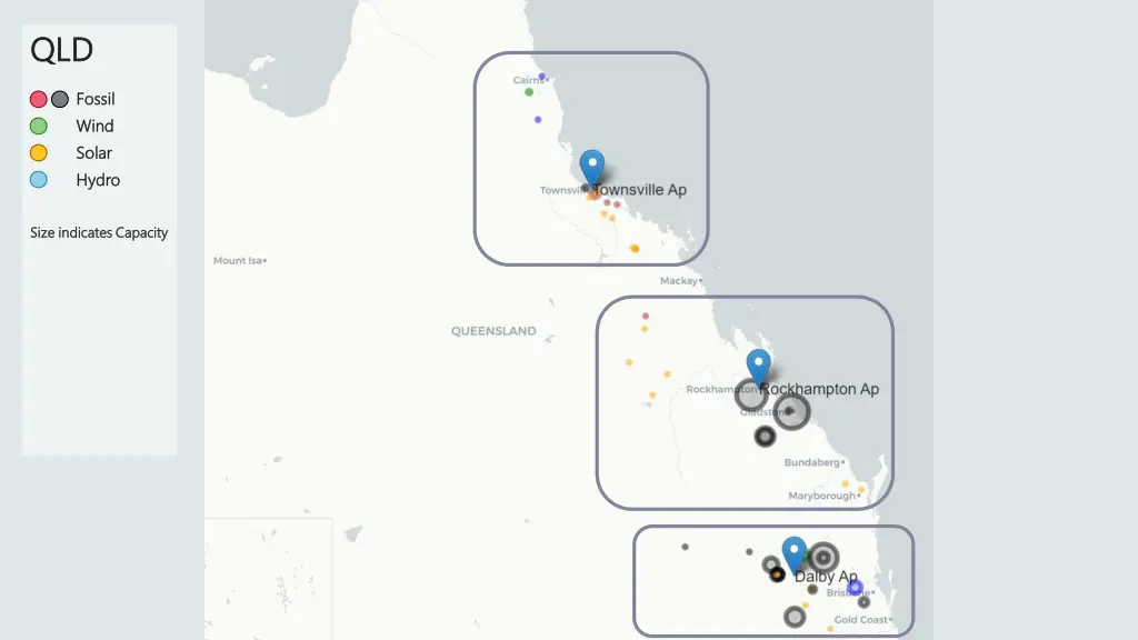 qld qld fossil wind solar hydro