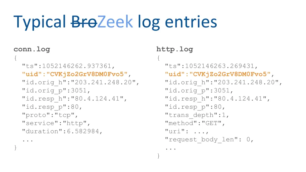 typical brozeek log entries 1