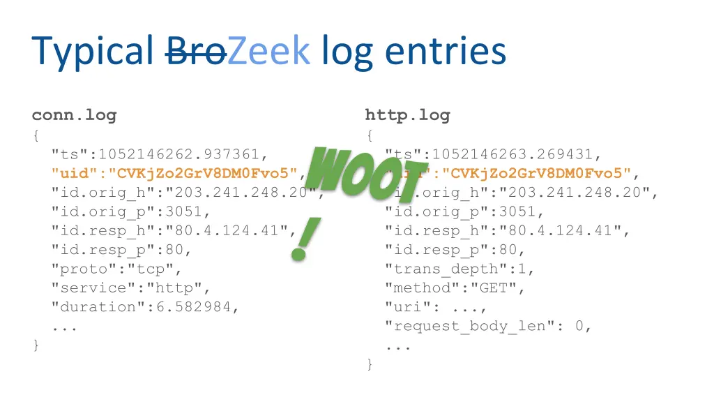 typical brozeek log entries 2