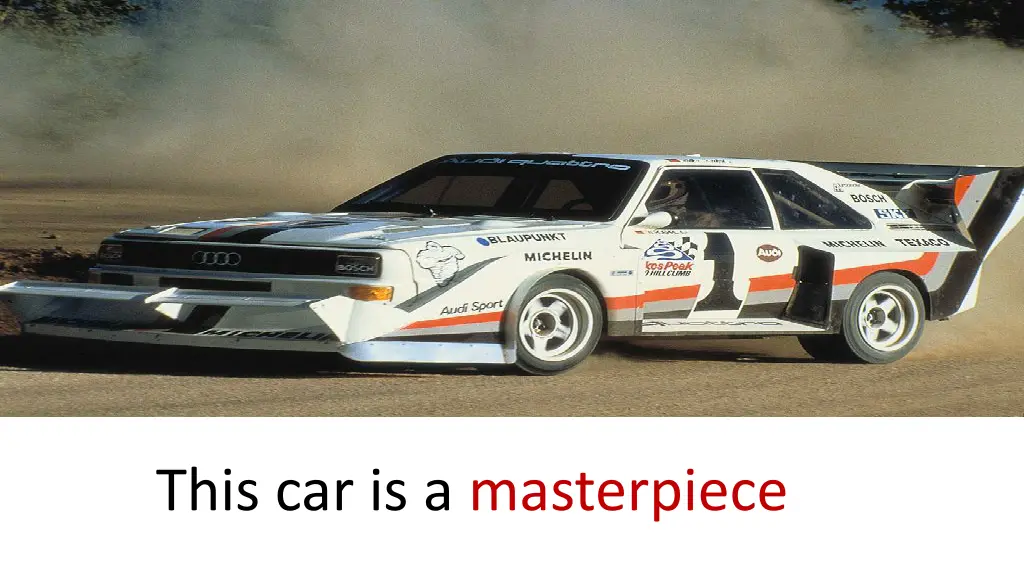 this car is a masterpiece